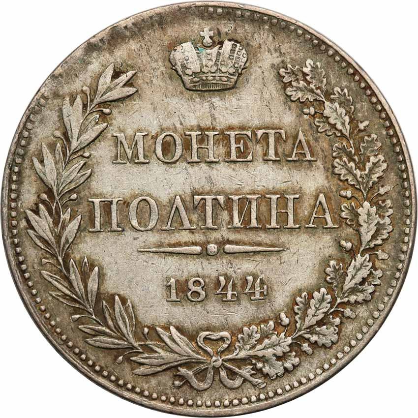 Polska XIX w./Rosja. Mikołaj I. Połtina (1/2 Rubla) 1844 MW, Warszawa